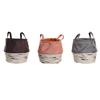 Laundry Basket - Noname - 3 Units - Grey and Orange - 28 X 28 X 30 Cm - Contemporary