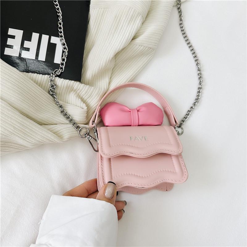 Autumn New Korean Mini Girls Bow Chain Crossbody Shoulder Bag - Parent-Child Women's Bag
