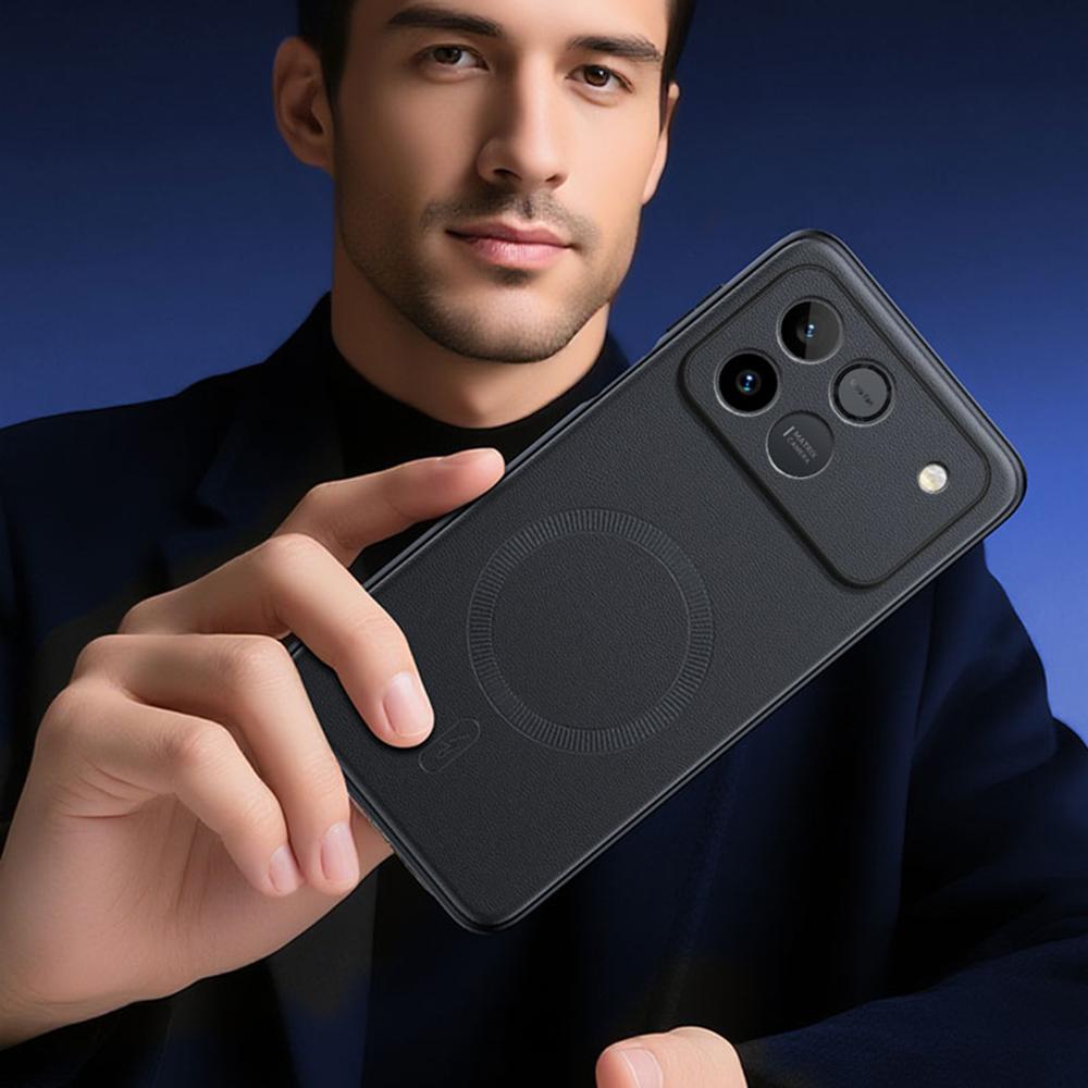 Для Honor Win RT 5G Магнитный чехол С кожаным покрытием TPU + PC Чехол для телефона