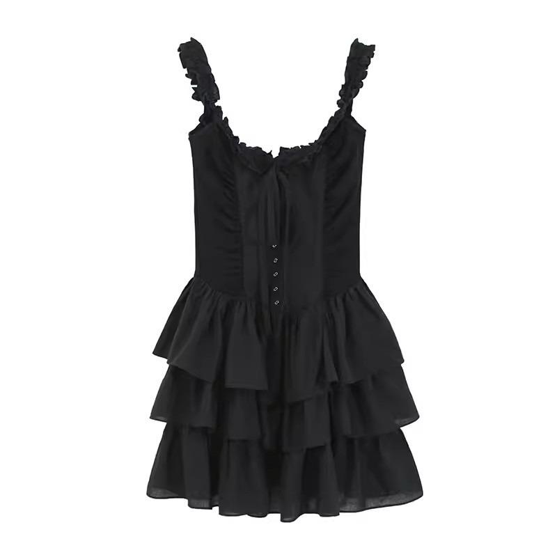 Платье на французских бретелях Женское летнее базовое платье в стиле Haute Couture