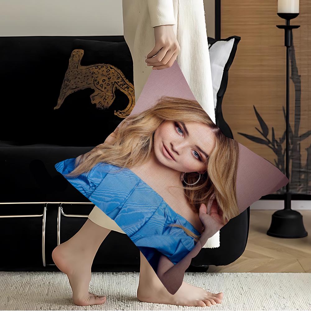Наволочка с изображением певицы S-Sabrina C-Carpenter Мультяшный Подарок Наволочка для Подушки Спальня Дом Диван Стул Сиденье Декор Наволочка