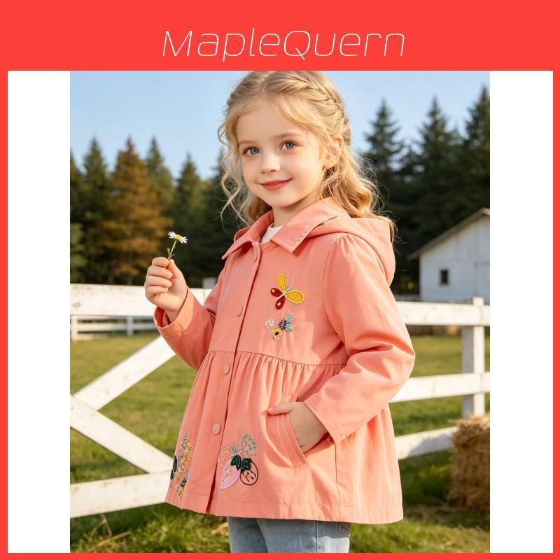 Children Autumn Cartoon Cotton Hooded Jacket For Girls