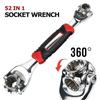 52 In 1 Tools Socket Works Universal Ratchet Spline Bolts Sleeve Rotation Hand Tools 360 Degree Multipurpose Tiger Wrench