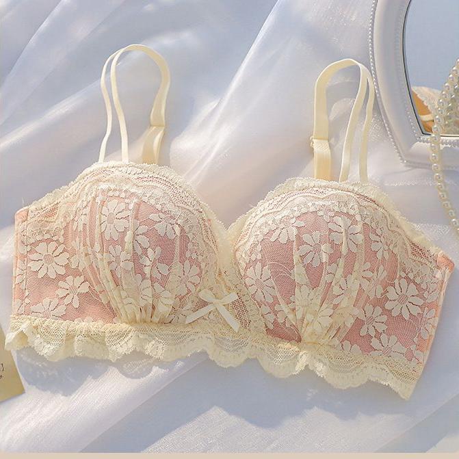Push Up Bras Women Lace Underwear Floral Lingerie Sexy Ruffles Underwear Girls Fashion Cute Bras