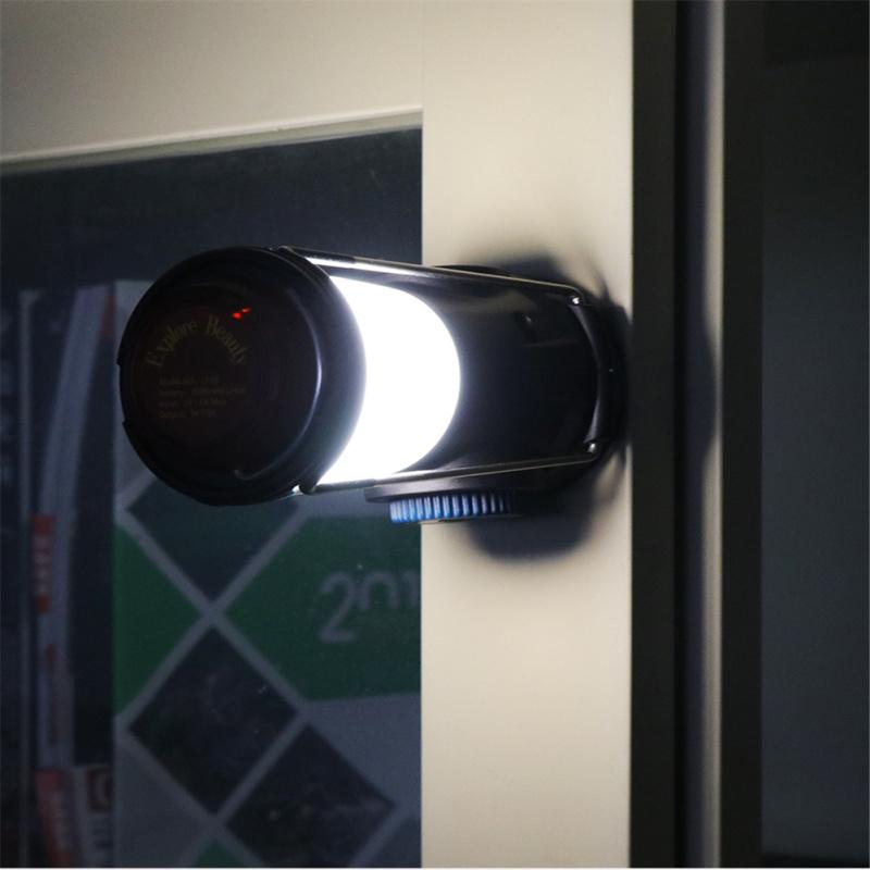 Кемпинговый светильник, светодиодный поворотный переключатель, магнитный крючок, портативная лампа для лошадей, для наружного кемпинга, аварийное освещение