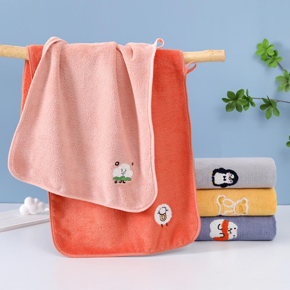 Absorbent Face Bath Towels Cartoon Drying Hair Towel Microfiber Hand Towels Adults/Children