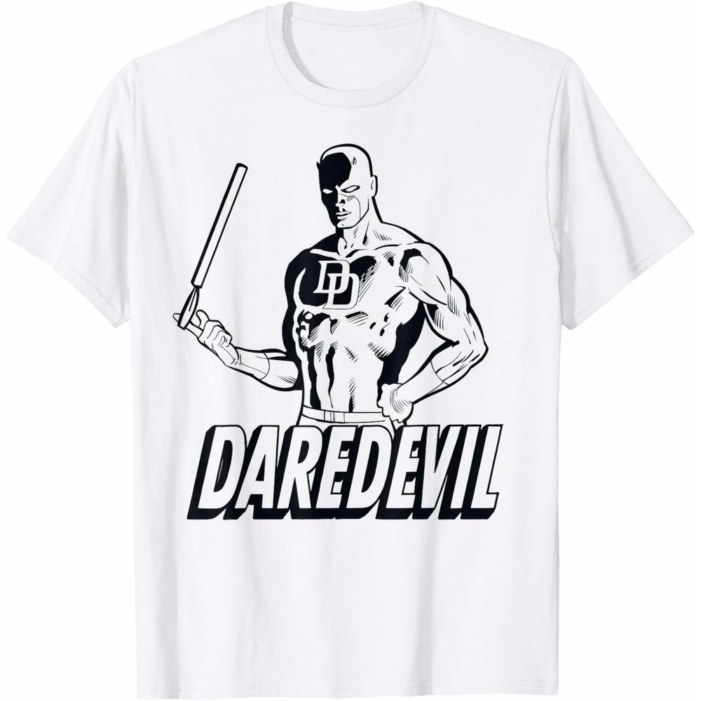 Daredevil TShirt Harajuku Unisex Short Sleeve Soft Cotton Slim Fit Standard Crew Neck Trendy Top for Him Her