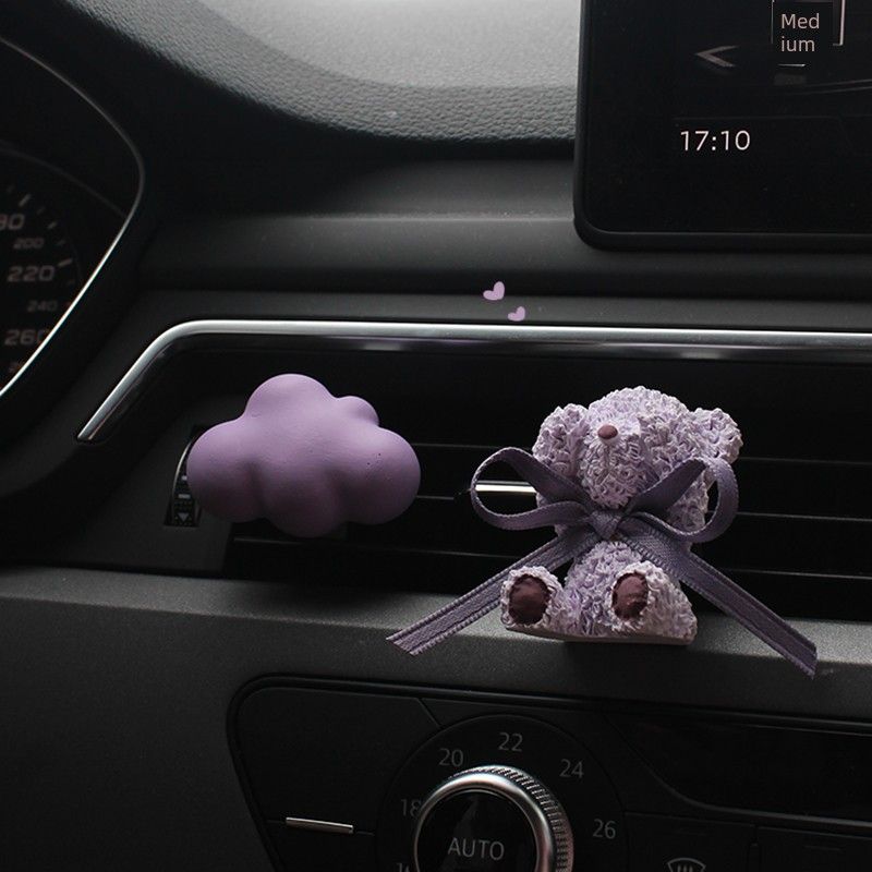 Cute Teddy Bear Bows Bear Car Aromatherapy Air Conditioner Air Outlet Decoration Creative Car Perfume Fragrant Stone