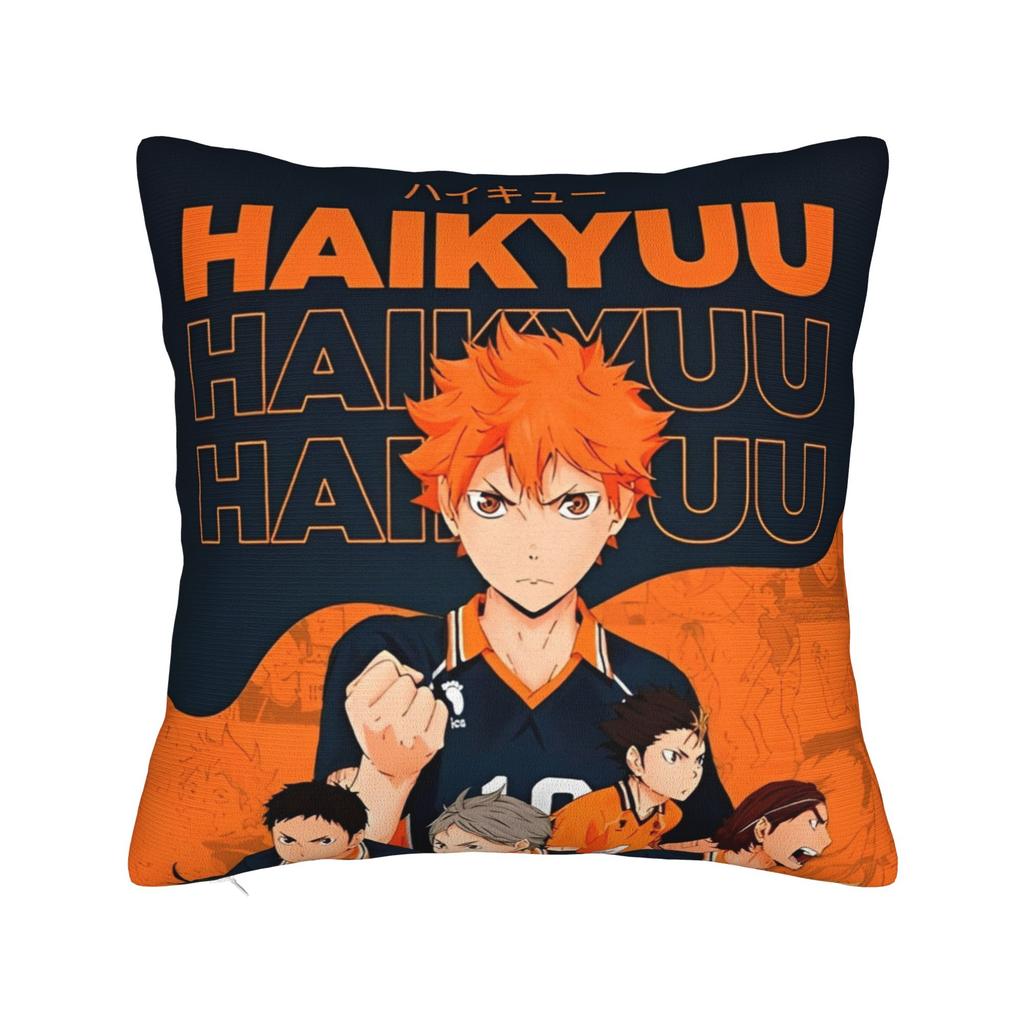 Haikyuu Квадратные Наволочки Волейбол Манга Чехол для Подушки Креативный Полиэстер Декор Наволочка для Дома 18x18