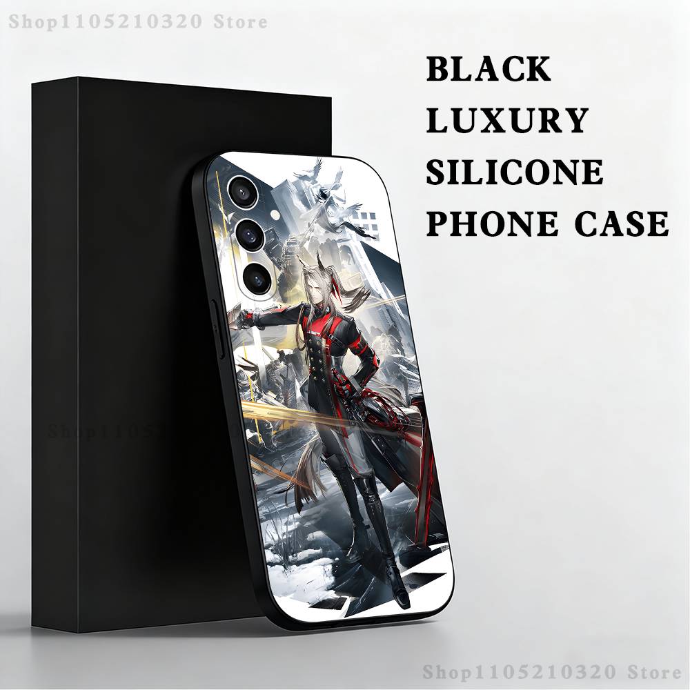 Чехол для телефона Arknights Endfield для Samsung S25, S24 Ultra, S20, S30 plus, S22 plus, S23, S30 Ultra 5G, силиконовый, черный