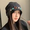 Large Head Circumference Stacked Hat Bohemian Style Beanies Cap Baggy Cap  for Autumn and Winter