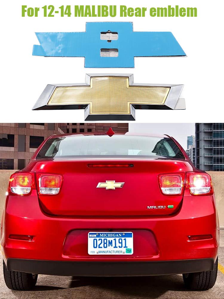 1pcs 3D ABS Car Rear logo Rear Bumper tail door trunk car rear Emblem sticker styling Accessories For Chevrolet 12-14 MALIBU