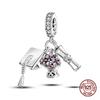 Fit Original Copper Charms Beads Flowers Bachelor'S Cap Degree Certificate Charms Fine Diy Jewelry Graduation Gifts