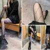 Paris Women's Black Cuttable Anti-Snag Net Stockings - Sexy Sheer Bare Leg Pantyhose