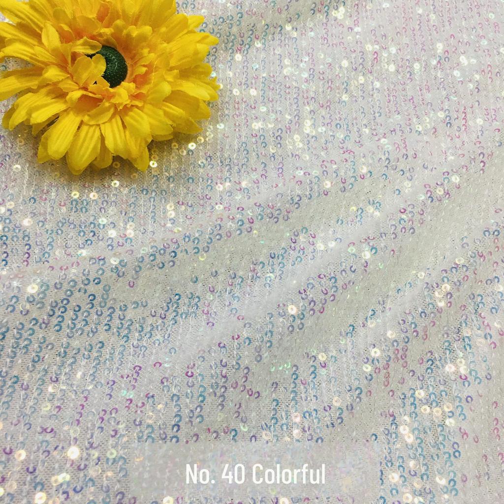 3mm Stripe Sequin Embroidery Mesh Fabric for Dress or Costume