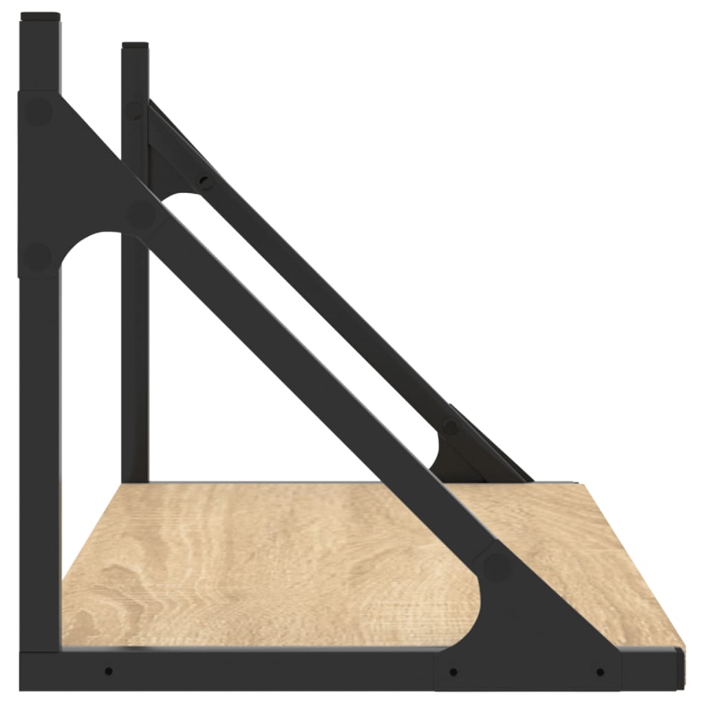 Wall Shelves 2 pcs Sonoma Oak 60 x 25 x 25.5 cm engineered wood