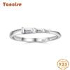 Tancise Classic 925 Sterling Silver  Zircon Ring Ladies Jewelry Wedding Promise Party Gift