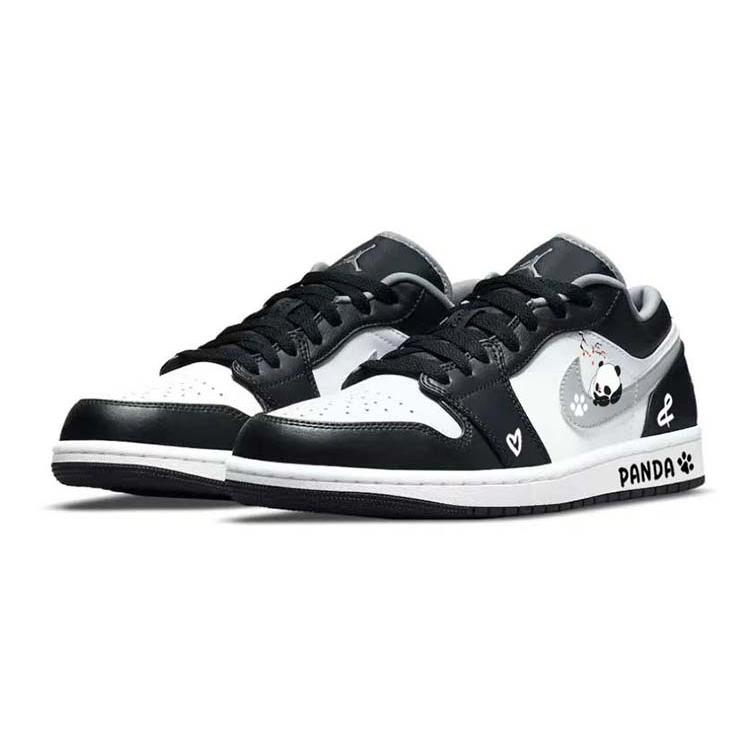 Jordan Air Jordan 1 Слива Тарепанда, Ленивая Панда Милая Амортизация Нескользящая Низкие Винтажные Баскетбольные Кроссовки 553558-040(Команда56-)
