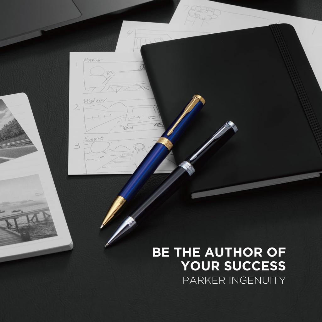 Parker Шариковая ручка Ingenuity Черная CT Средний стержень На масляной основе Подарочная коробка Оригинальный импортный продукт 2182596