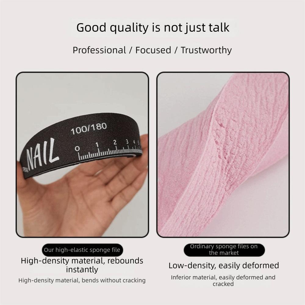 5Pcs Double-Sided Nail Sanding Grinding Tools 100/180 Grit Nail Sanding Bar Nail Art