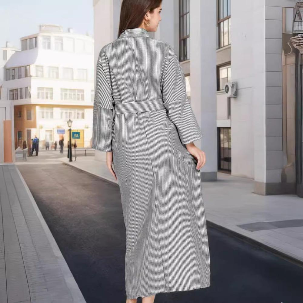 Женская полосатая рубашка юбка свободное платье