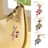 Keychain Shiny Rhinestones Snake Shape Key Ring Decorative Car Key Holder Bag Luggage