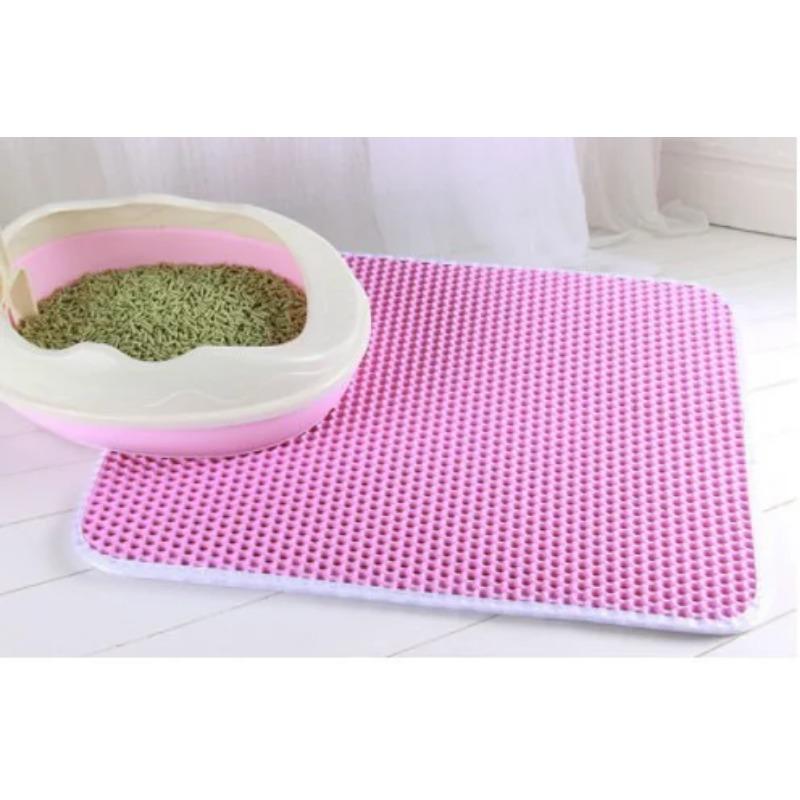 Non-slip Cat Litter Mat with Gift Waterproof Double Layer Pet Litter Box Mat Sand Cat Pad Bed Mat Clean Pad Cat Accessories