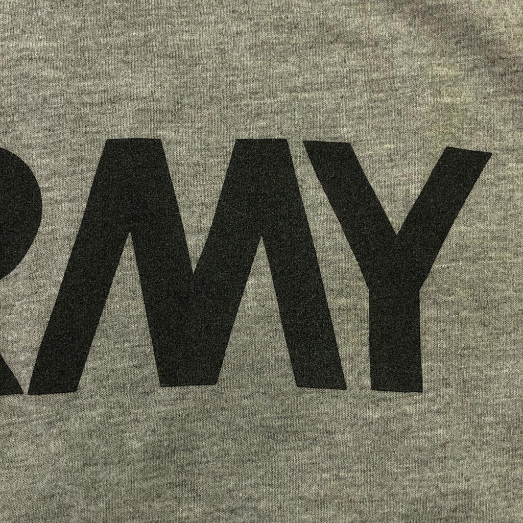 SOFFE ARMY Print Pattern Short Sleeve T-shirt M Gray Back Print Men's Used