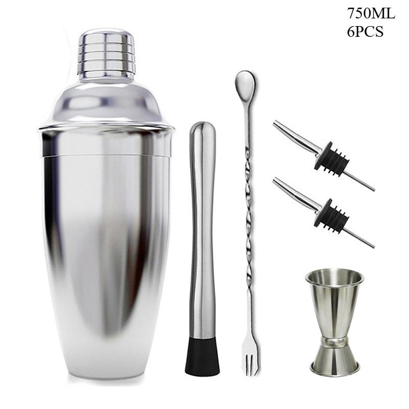 UPORS Stainless Steel Cocktail Shaker Mixer Wine Martini Boston Shaker For Bartender Drink Party Bar Tools 550ML/750ML