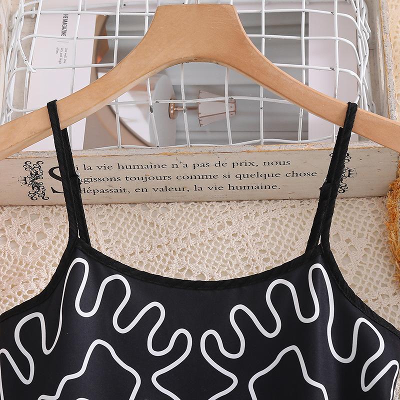 Детское модное черное платье для весны и лета, элегантное платье-халтер для девочек