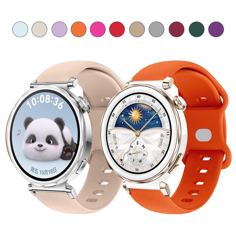 18-мм мягкий ремешок для Huawei Watch Gt5 Pro 42 мм, пряжка-бабочка, разноцветный браслет для Huawei Watch Gt5 41 мм Gt4 41 мм, ремешок для часов