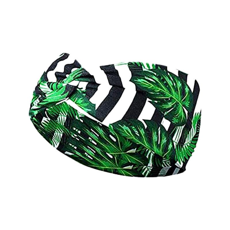Гавайский пляжный отдых в стиле бохо с принтом в стиле ретро, впитывающая пот повязка на голову для йоги и бега, женская фитнес-повязка на голову с высокой эластичностью
