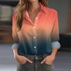 Women's Shirt Blouse Print Button Long Sleeve Casual Basic Shirt Collar Regular Top