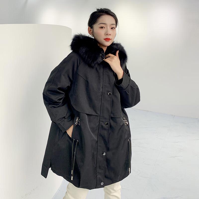 Kaiser Женская зимняя парка с капюшоном, подкладкой из лисьего меха и кролика