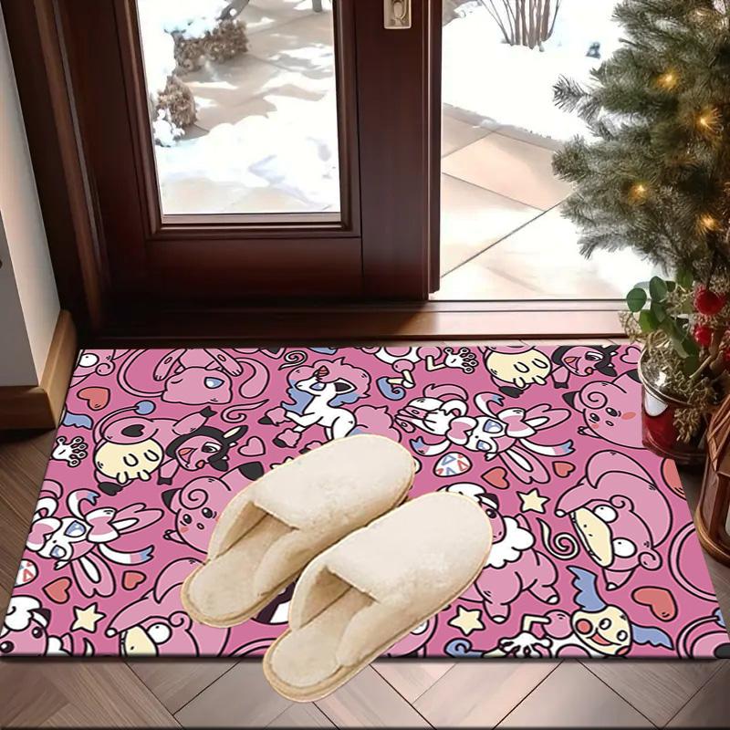Pink pika Pattern Carpet, Chair Rug,Rug for Office Bedroom living rooms, Doormat decor Fan Gift Christmas Gift