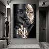 Black Girl With Silver Eyes Canvas Paintings On The Wall Art Posters And Prints African Woman Art Pictures Home Wall Decoration