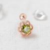 Gold Needle 14K Cubic Piercing Green Flower Rose Gold