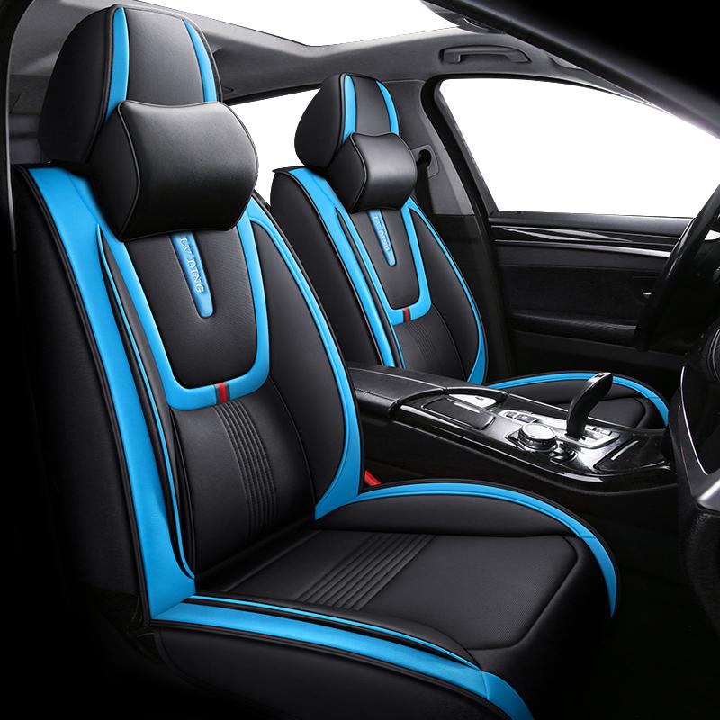 ZHOUSHENGLEE Leather Car Seat Covers For Honda Civic Accord CR-V Fit Odyssey Pilot City Jazz Vezel Elysion Jade Car Accessories