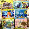 Areax Spongebob Squarepants Series Crab Burger King Restaurant Pineapple House Building Blocks Toy Collection Model Gift