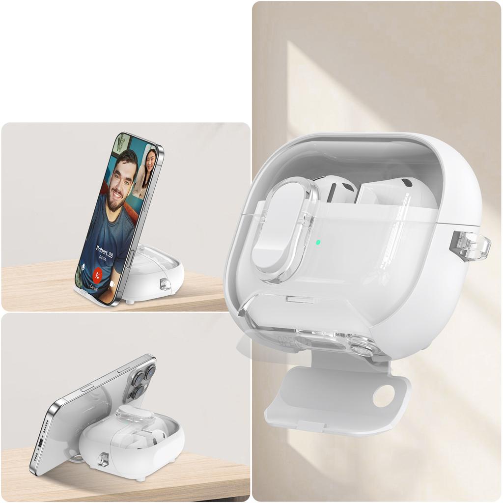 Защитный чехол с замком для Samsung Galaxy Buds 3/3Pro с подставкой для телефона и набором для чистки для Samsung Galaxy Buds 3
