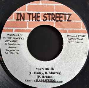 7-дюймовая пластинка CAPLETON - Man Bruk none In The Streetz Ямайка Регги, Ска и Даб Б/у