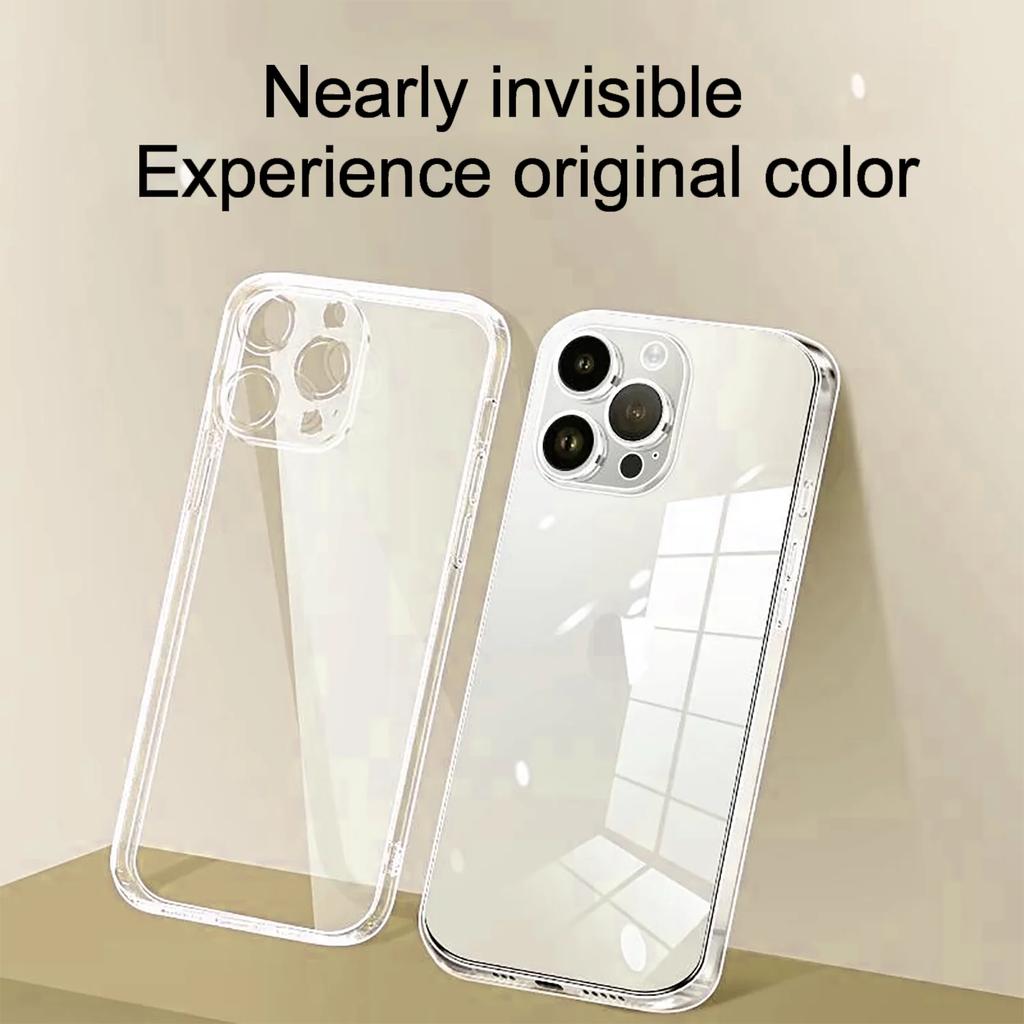 Кристально чистый чехол для iPhone 14, 12, 13, 15, 11 Pro X XS Max 8, 7 plus, ультратонкий защитный силиконовый прозрачный мягкий чехол