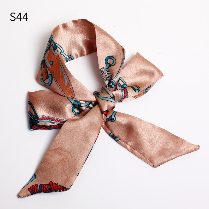Шелковый шарф, завязанный сумочкой, завязанный бант для волос, длинная повязка на голову, серпантин, маленький шелковый шарф, подарочная коробка, подарочный ремешок