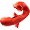 Вибраторы точки G со стимуляцией клитора для женщин с 5 облизываниями языка 7 режимами вибрации 7 режимами поглаживания Вибратор-дилдо Секс для женщин