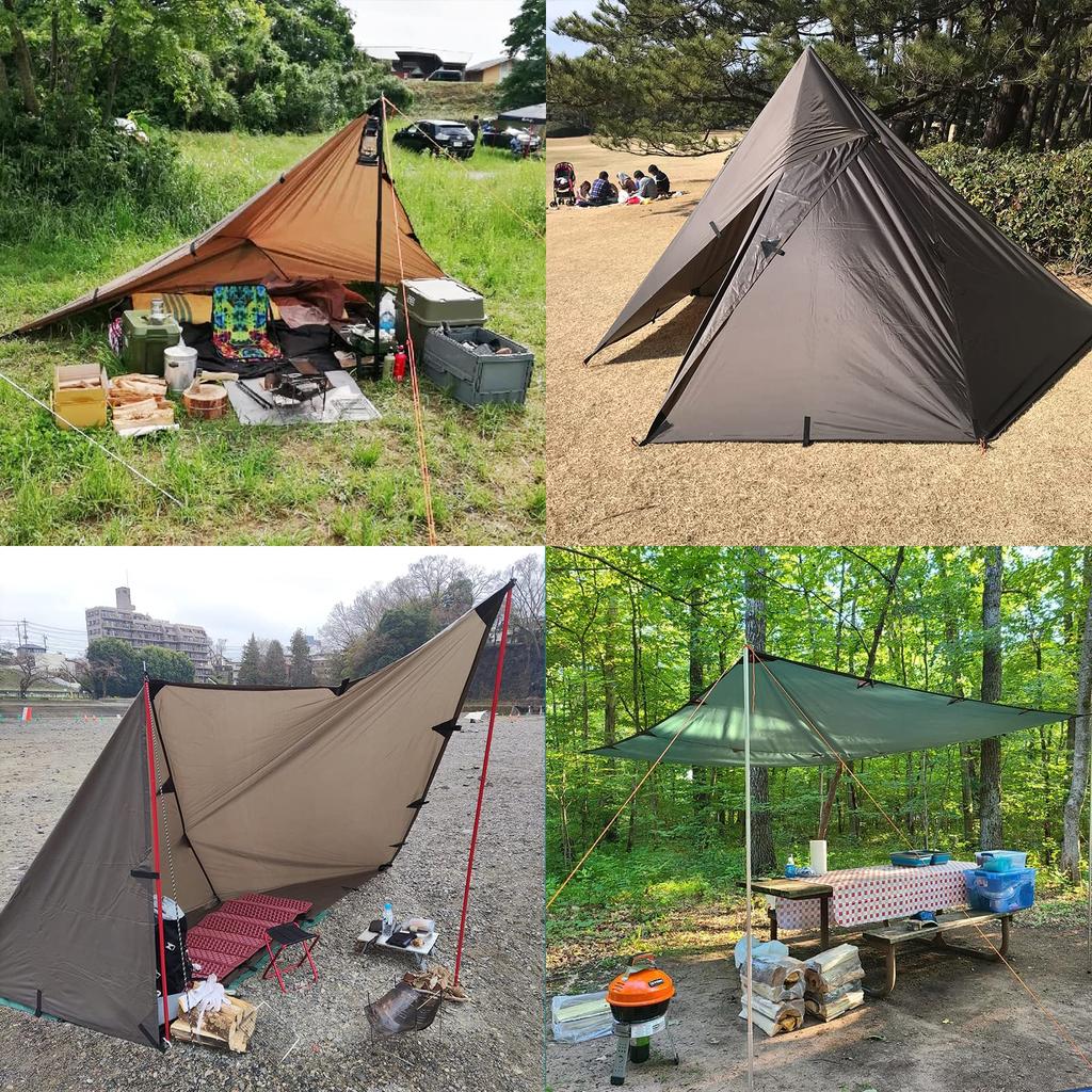 KALINCO Водонепроницаемый брезент для кемпинга УФ-УФ Ультра солнечный свет Тепло Удобный в хранении чехол 3 x 3 м Брезент, Палатка, Защита, Защита, Легкий, Тень, Тень,