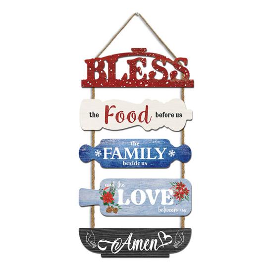Hanging Wooden Sign with Lanyard Easy To Hang Front Door Plaque Sign Rustic Wall Art Sign Farmhouse Decoration