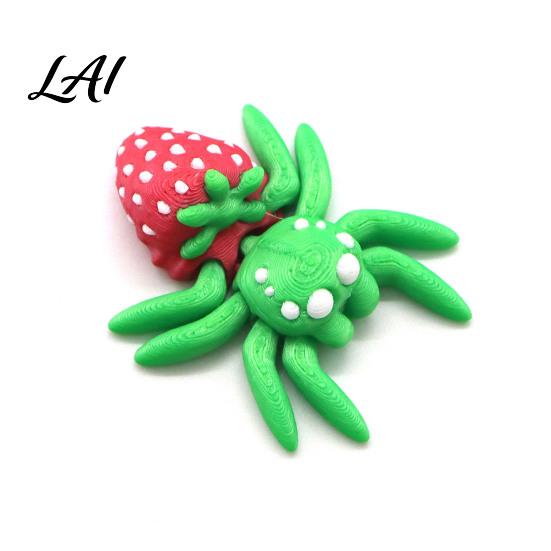 PLA Craft Gifts 3D Printed Spider Figurine Articulated Fidget Toy Movable Joints Ornamental Pieces for Windowsill Animal Creative Desktop Ornaments