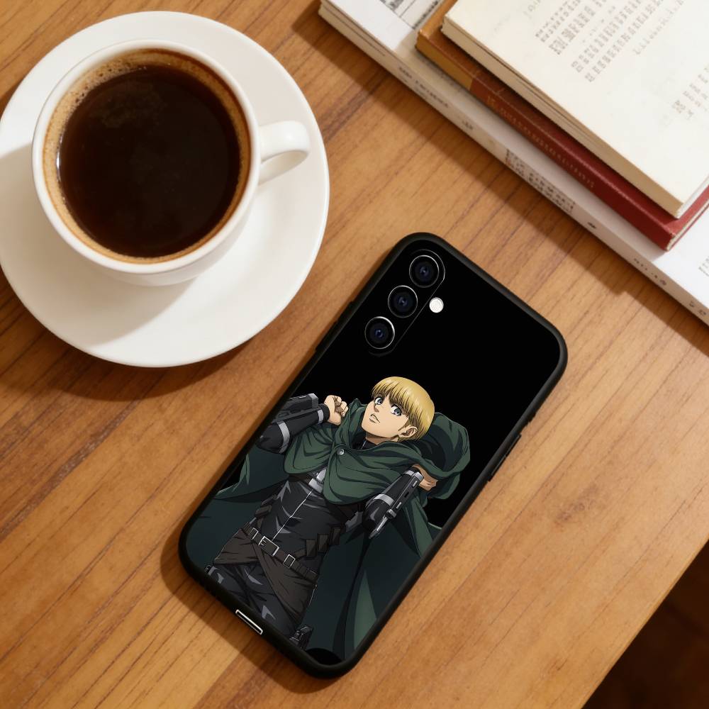 Anime A-Attack on Titan A-Armin Arlert Phone Case Black Silicone Soft For Samsung Galaxy A73,A72,A71,A70,A53,A52,A51