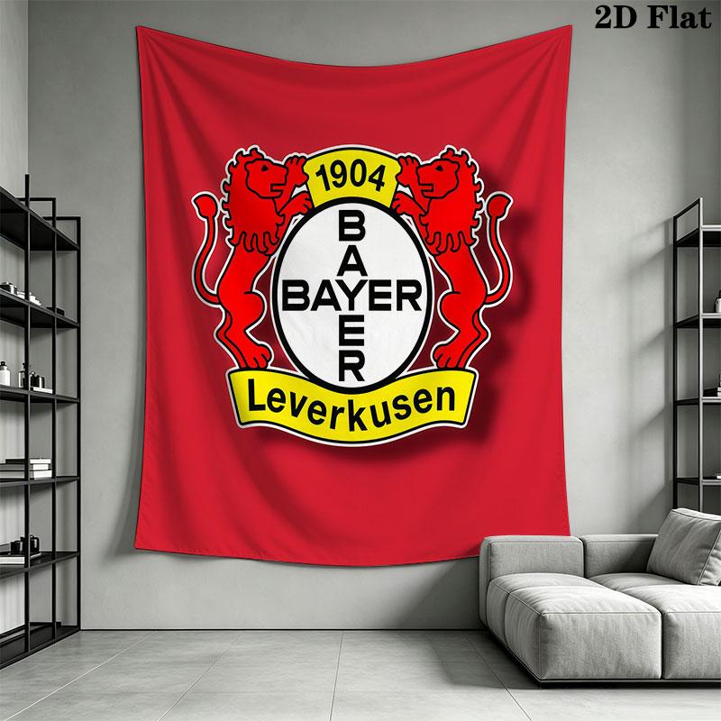 Bayer Leverkusen logo Wall Hanging Printed Fabric Blanket Decorative Tapestries for Bedroom Living Room Home Decor