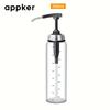 1pc Push Type Oil Bottle with Scale , Sesame Oil, Soy Sauce , Vinegar Dispenser, Precise Control for Restaurant, Home Kitchen, Machine Washable Glass